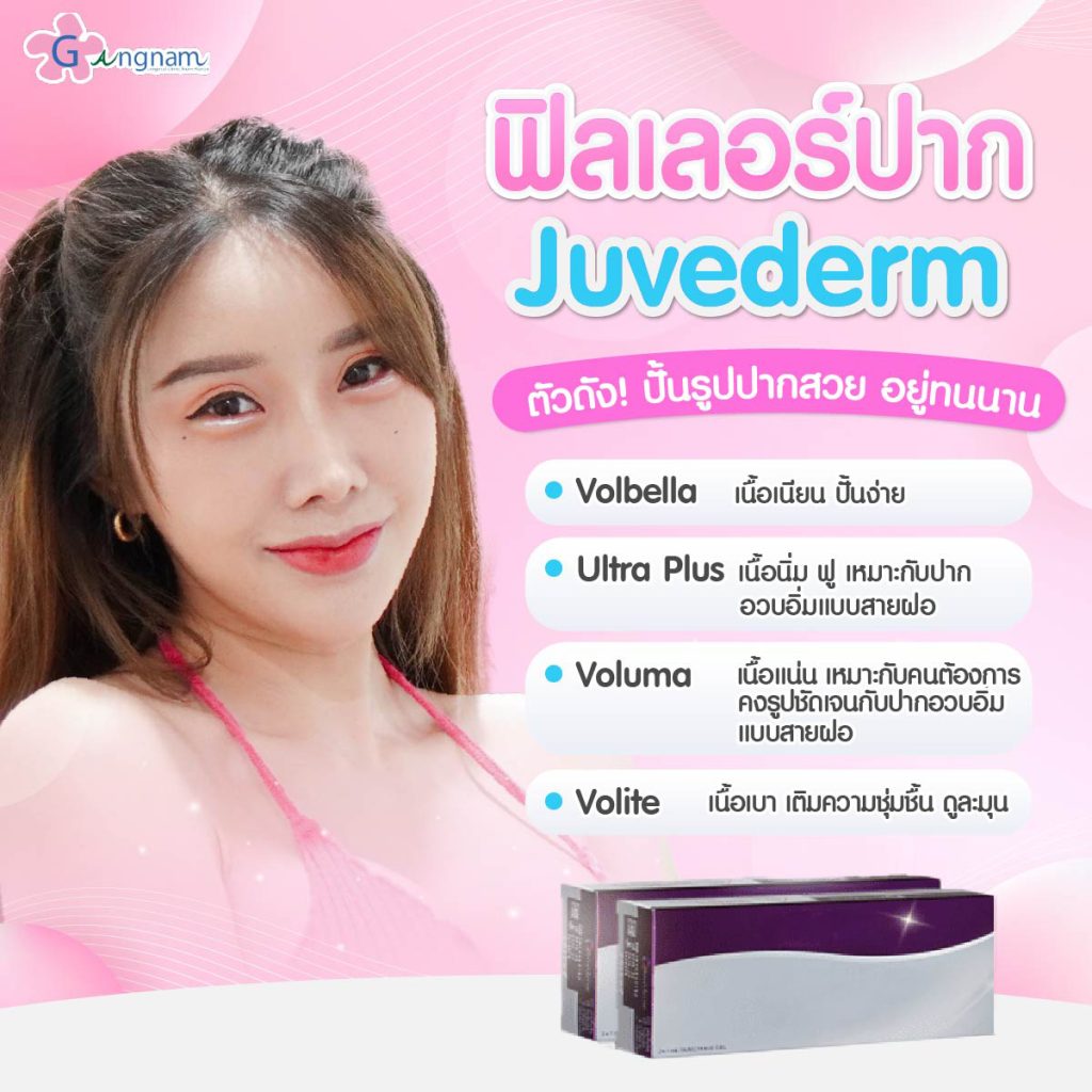 ฟิลเลอร์ปาก ยี่ห้อ juvederm