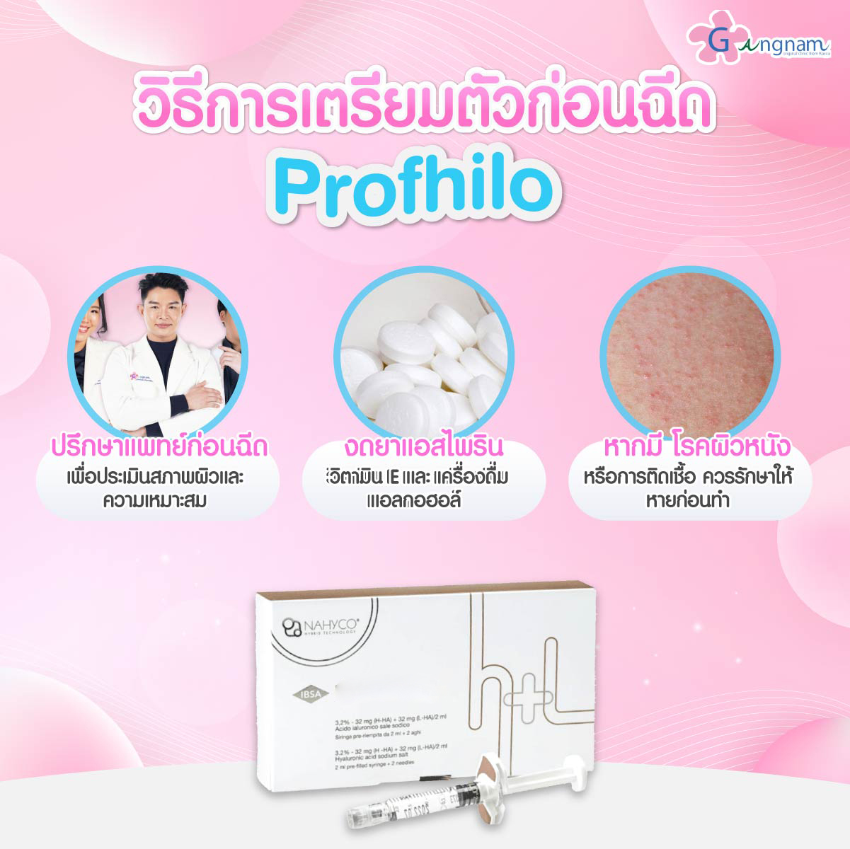 การเตรียมตัวก่อนฉีด