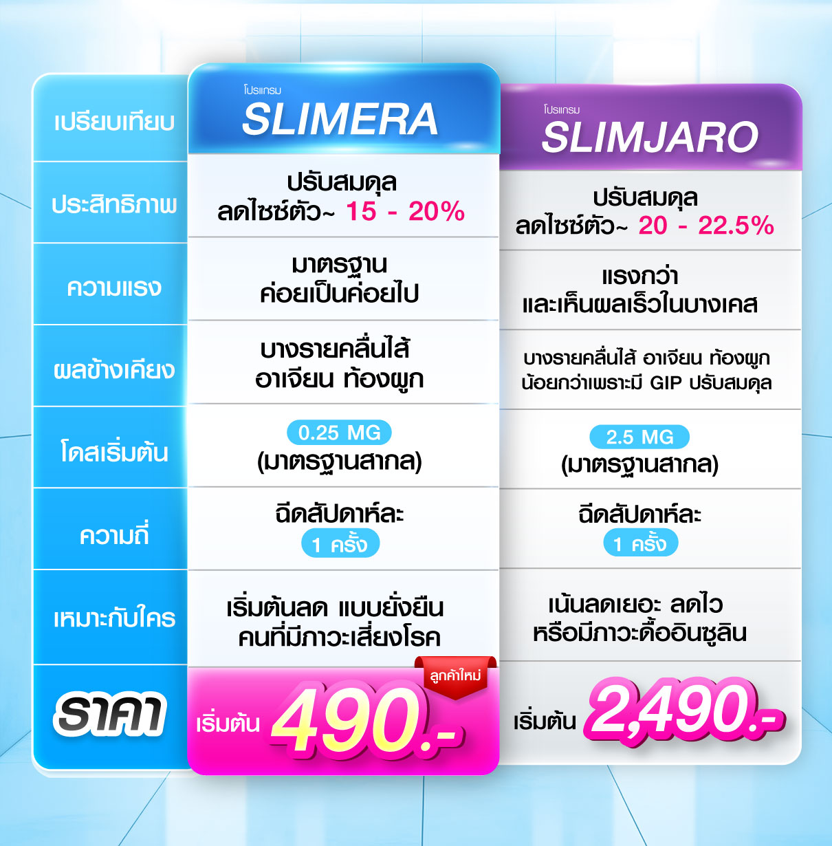 ราคาปากกาลดน้ำหนัก