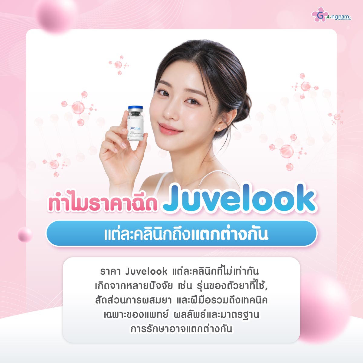 ทำไมราคาฉีด Juvelook แต่ละคลินิกถึงแตกต่างกัน